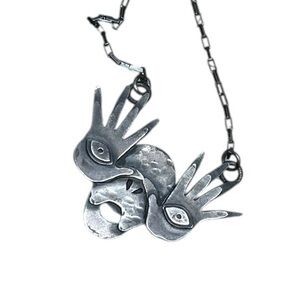 Pans labyrinth pale man sterling silver necklace